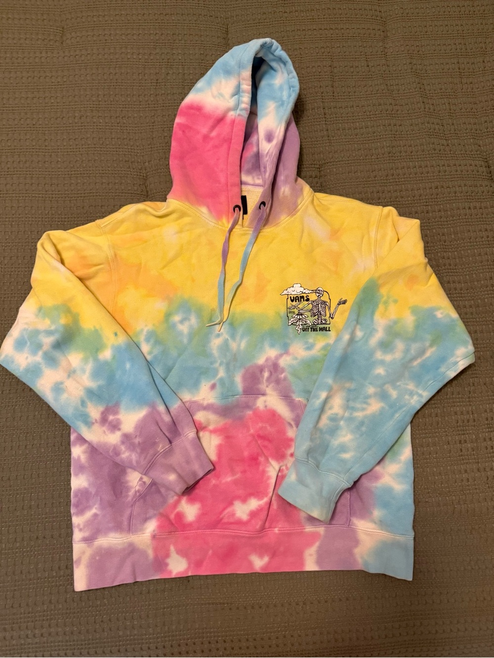 Vans Men’s Tie-Dye Zip-Up Hoodie - Yellow, Blue, Pink, Purple